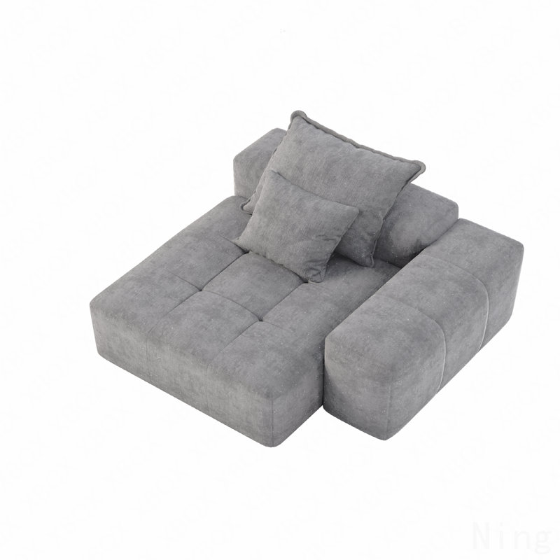 Modern Oversized Modular Sectional Sofa,Sparkling Chenille Fabric Soft Cushion Sofa With 2 Pillows,Diy Combination Tufted Sofa,No Assembly Required