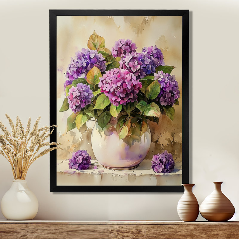 Susie - Art mural floral, Noir, noir, noir, noir, H 20 po x l 12 po, Reproduction encadrée d'une seule photo