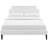 Laura Vinyl Platform Bed with Squared Tapered Legs-87549154-87549167