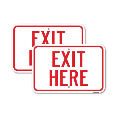 Exit Here | Heavy-Gauge Aluminum Sign
