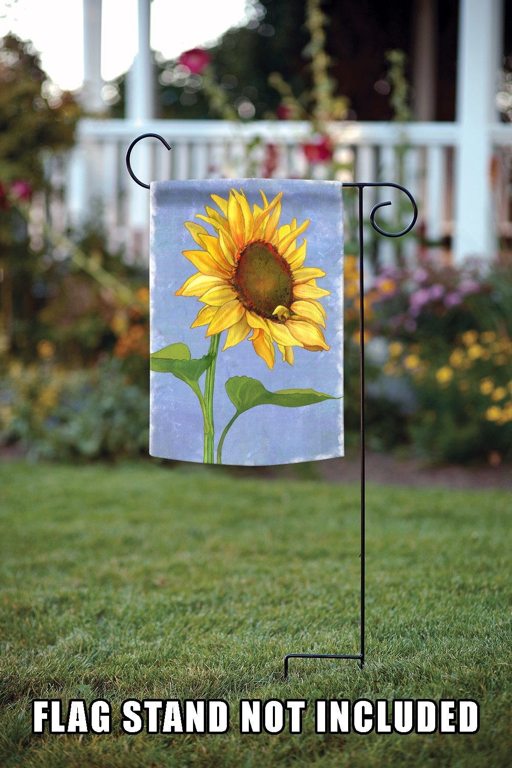 double garden flag holder