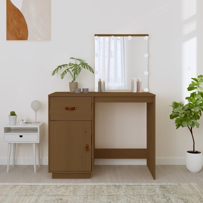 Magon Dressing Table, Honey Brown