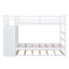Lit superposé avec lit gigogne simple et escalier-767016967-767016965