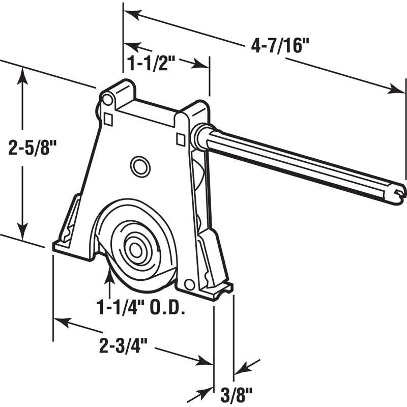 Rouleau de porte moustiquaire en plastique blanc Prime-Line pour portes Andersen (paquet de 1)