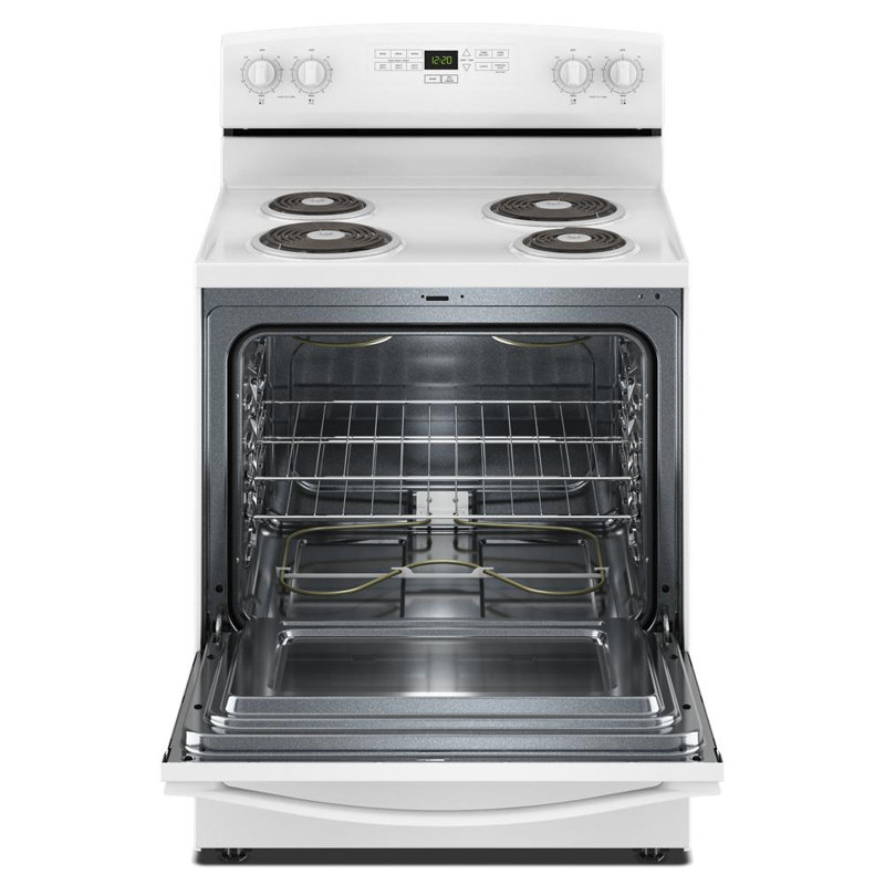 30" 4.8 Cu. Ft. 4 Burner Element Electric Range, White