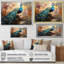 «Peacock Expressionist Portrait III - Peacock», art mural encadré-482807415-482807408