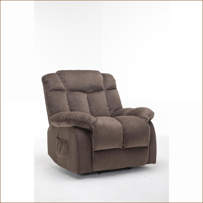 Recliners for Elderly | Power Lift Chair with Heavy Duty Safety Mechanism | Walnut Brown Velvet | Living Room Sofa Chair