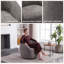 Fauteuil demi-tonneau pivotant rembourré-126445242