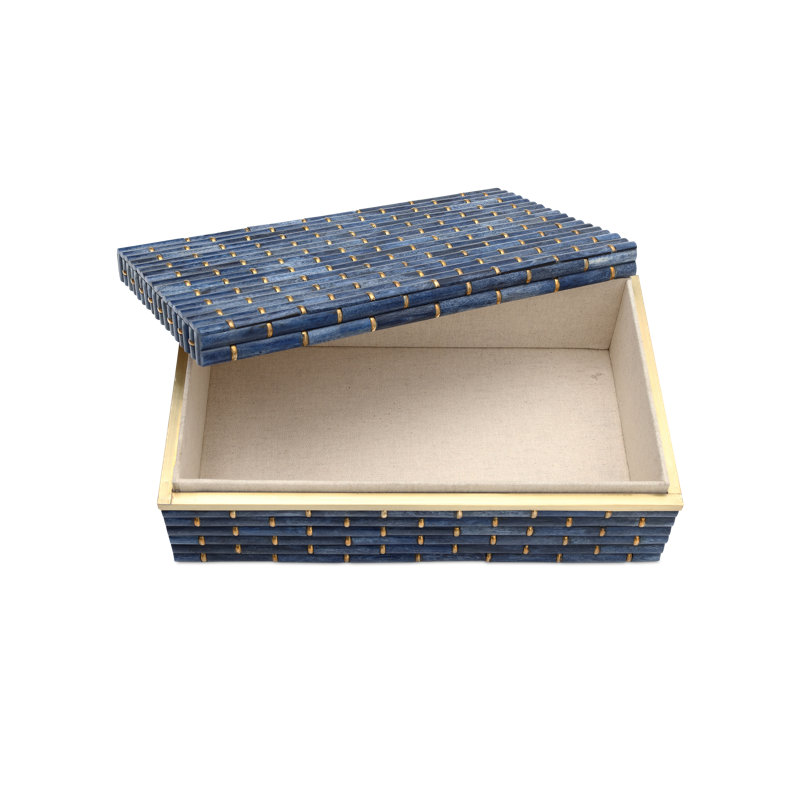Midnight Bone, Brass, Engineered Wood Decorative Box