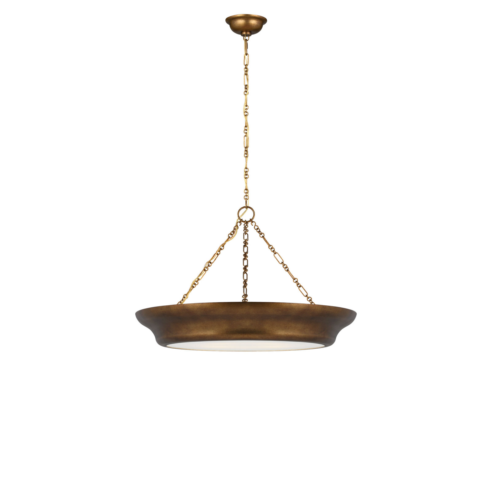 Ledger Chandelier, 15.88" H x 24" W  x 24" D, 4, Vintage Gild