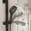 Ensemble de robinet de salle de bain avec douche à main ronde-120233236