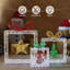 Décoration de Noël boîte cadeau irisée 3 pièces