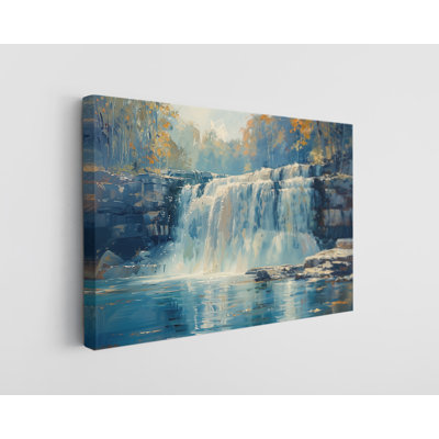 Reproduction d'art sur toile, peinture à l'huile d'une chute d'eau, décoration murale moderne pour la maison et le bureau