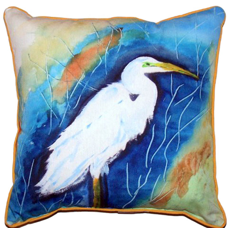 Coussin intérieur/extérieur Great Egret, Très grand