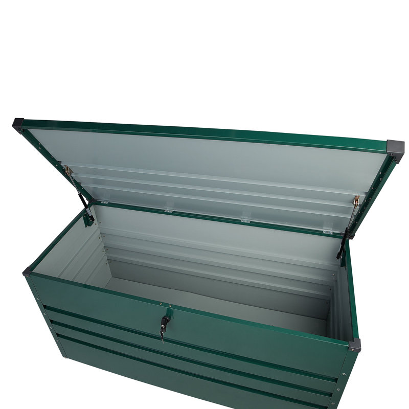 WFX Utility Amante 132cm W 400L Water Resistant Metal Lockable Deck Box, Green