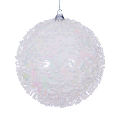 Balle irisée de 4,75 po. Comprend 3 ornements par sac.