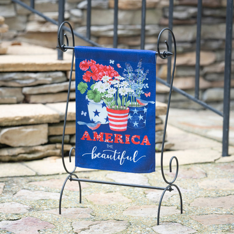 Drapeau de jardin America the Beautiful Suede