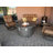 Silverlock Round Aluminum Propane Smokeless Fire Pit Table with Hidden Fuel Tank
