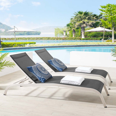 Havenside Home Wendu Outdoor Patio Mesh Chaise Lounge by Modway