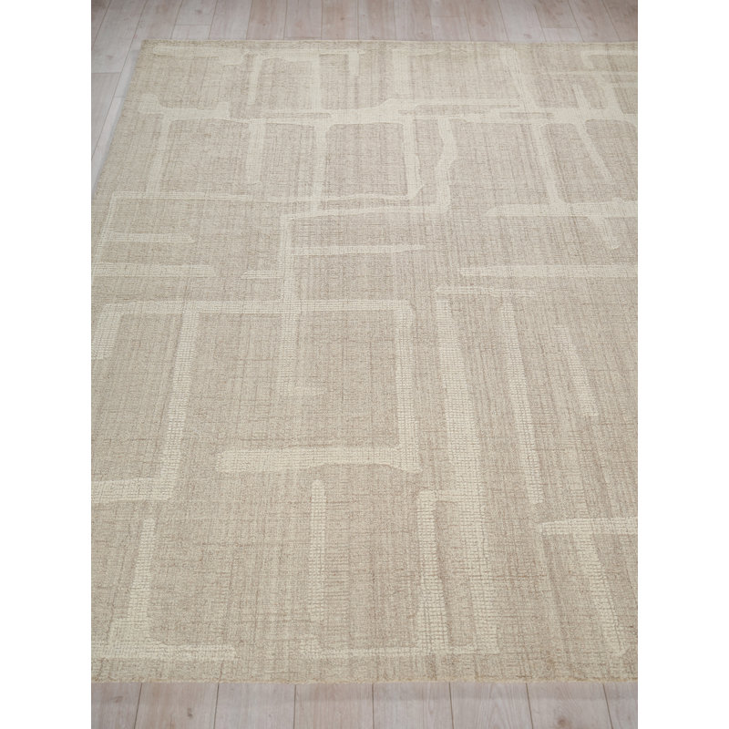 Breckenridge Handmade Abstract Area Rug, Beige/Ivory, Rectangle 15' x 20'
