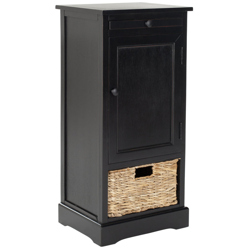 Nikolas 1 - Drawer Chest of Drawers, Distressed Black