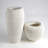 Baleen Vase-Ivory w/Brown Edges