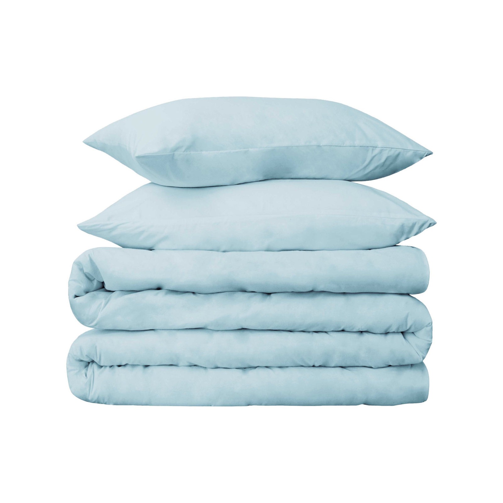 Edmont Egyptian Cotton Duvet Cover Set, Full / Queen, Light Blue