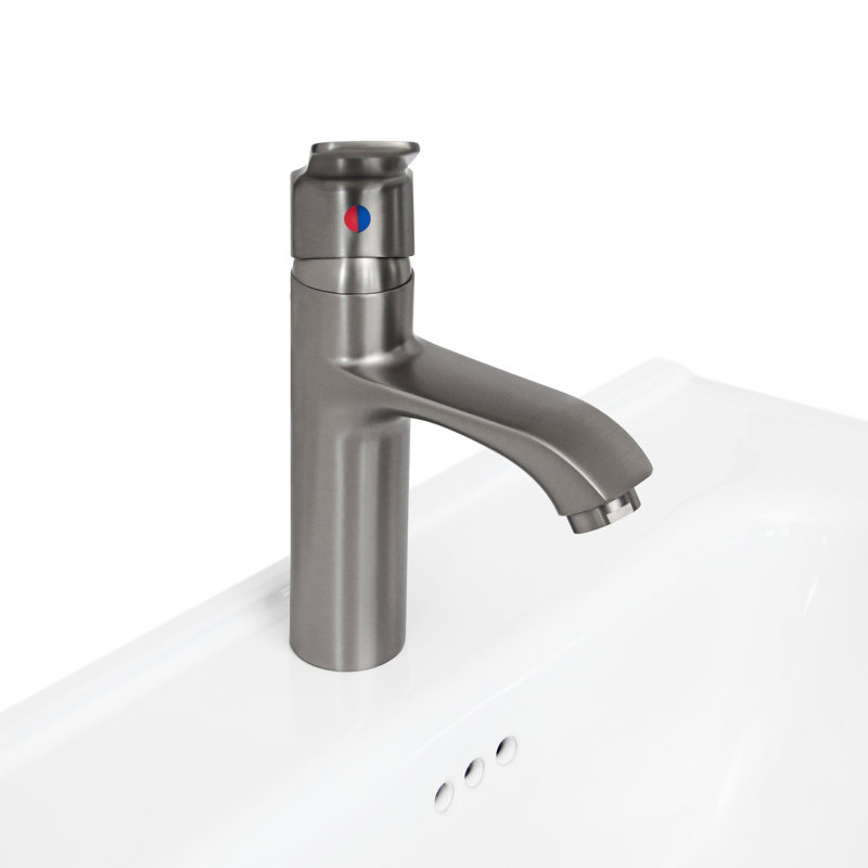 Meuble-lavabo autoportant de 36 po Honoria, 2 portes de rangement, tablettes évidées, pouces de meuble-lavabo texturé, couleur noyer, comptoir en céramique, pieds réglables