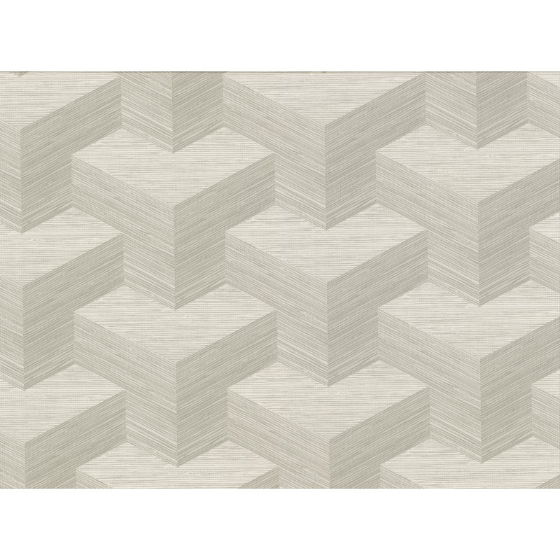 Pierce Geometric Texture Wallpaper, Light Gray