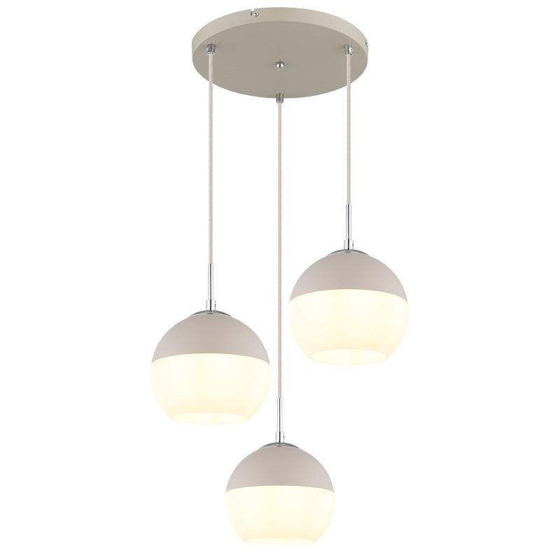 Hollier 3 - Light White Geometric Pendant