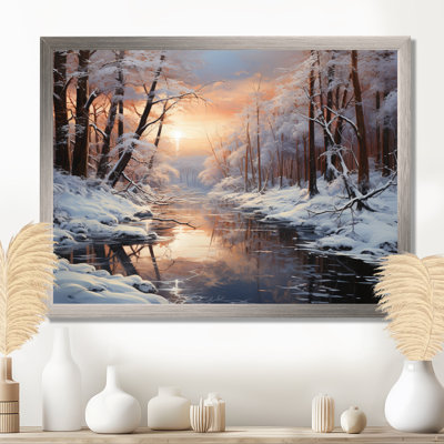 Frozen Wilderness Winter Landscape I - Art mural paysage d'hiver