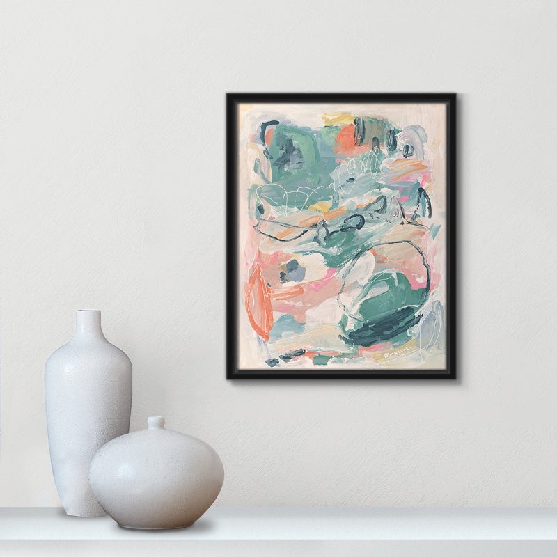 "Echoes Of Tom Demain" par Marisol Evora, Cadre flottant noir, L 12,5 po x H 15,5 po