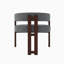 Fauteuil en tissu chenille avec dossier ouvert-796738145