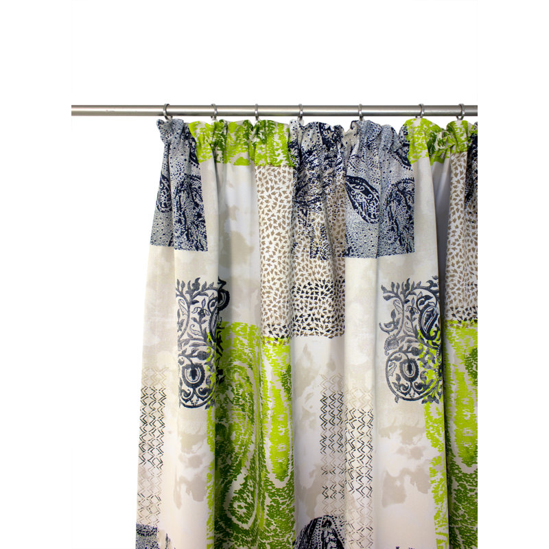 Buttrey Room Darkening Curtain Single Panel, 145cm Width x 220cm Drop, Green