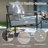 Metal 2-Person Patio Furniture Set, Outdoor Seating Group with Thick Cushions, Loveseat, Side Table-104699498