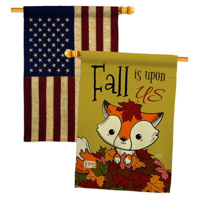 Drapeau de maison 40 po x 28 po Fall Is On Us