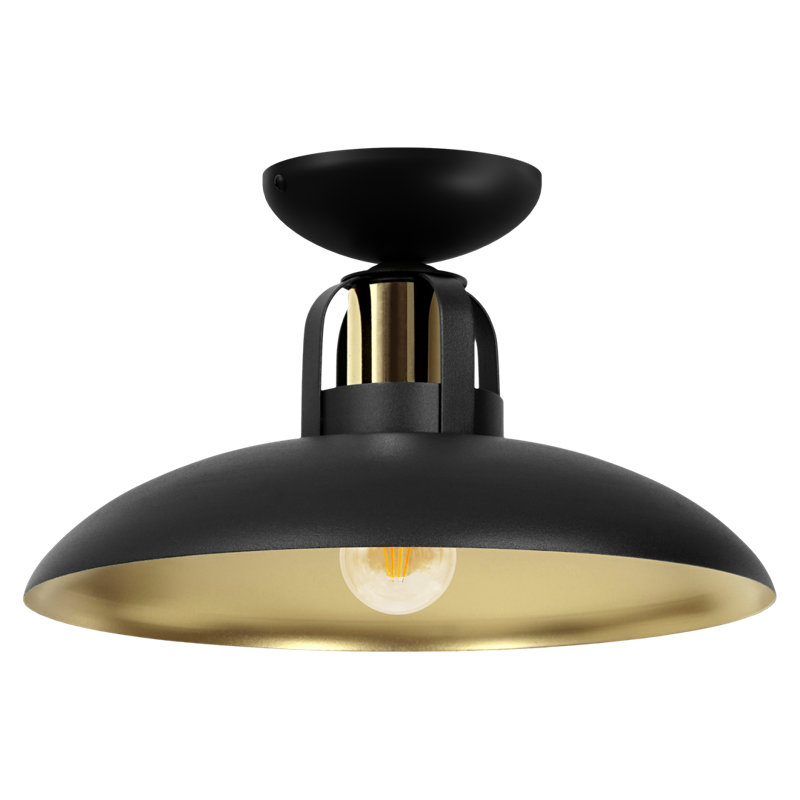 Shymier Semi Flush Mount, Black