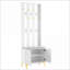 Portemanteau portemanteau 4 en 1 avec banc mobile, rangement pour chaussures | Blanc | Panneau de particules et panneau de fibres à densité moyenne | Espace de vie principal-11280417