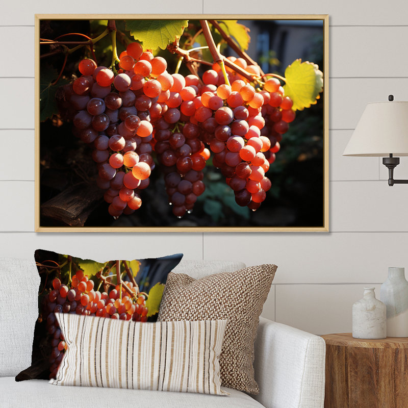 Scenic Vineyard Golden Harvest, Cadre naturel flottant, H 24 po x l 32 po x P 1 po