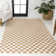 Aparicio Modern Cottage Checkerboard Washable Gold/Cream Rug