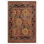 Tapis rectangulaire rouge / noir / beige en chenille tissé à la machine Bonnetsville-1618893357