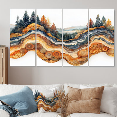 Glissade sur bois de forêt, paysage d'automne I - décoration murale forêt - art mural traditionnel