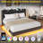 Floating Bed Frame, With RGB LED Lights And Charging Station-840872735-840872928