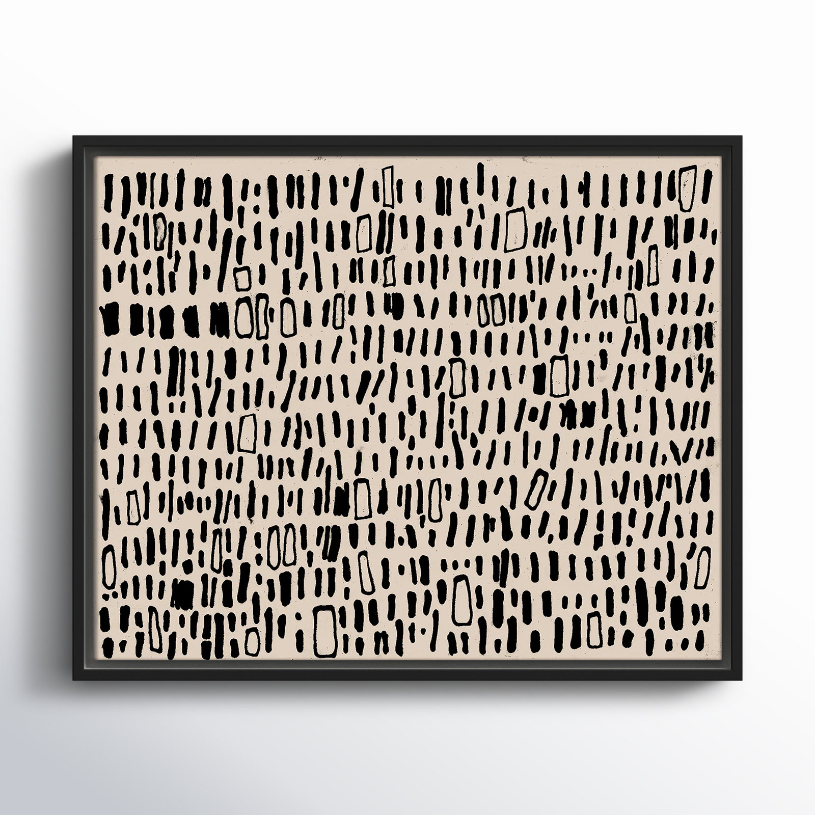 Timber Solid Wood Rectangle Acrylic Painting Print , 17.5" H x 21.5" W, Black