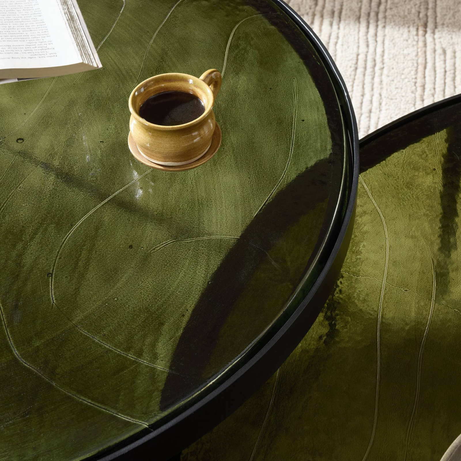 Jazelle 58" Glass Nesting Coffee Table