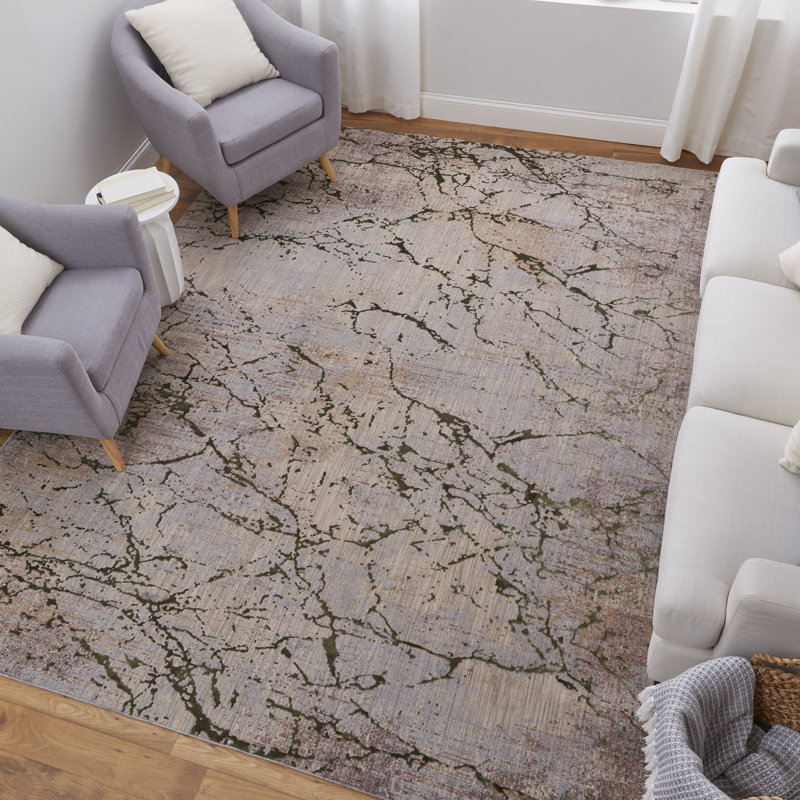Rhun Abstract Indoor Rug, Rectangle 5' x 8'