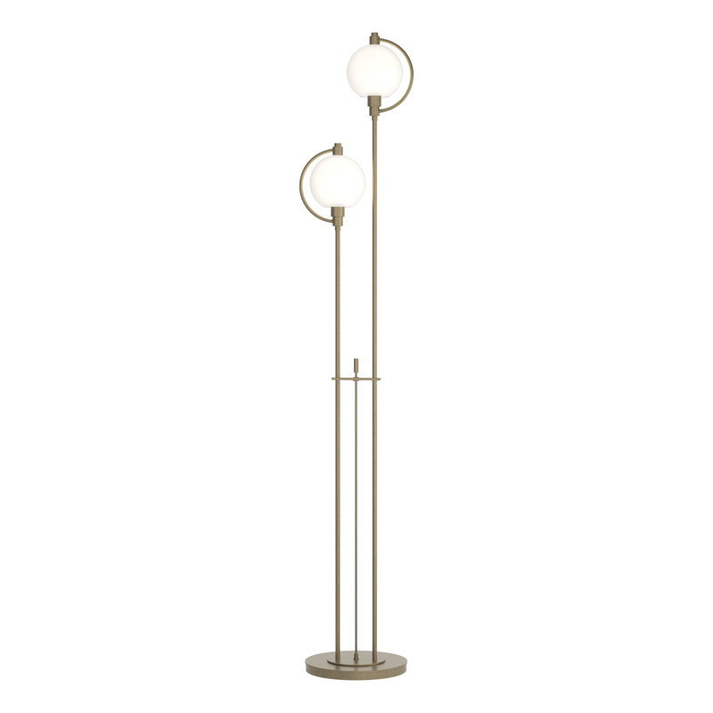 Pluto 68.1" Novelty Floor Lamp, Soft Gold, Opal