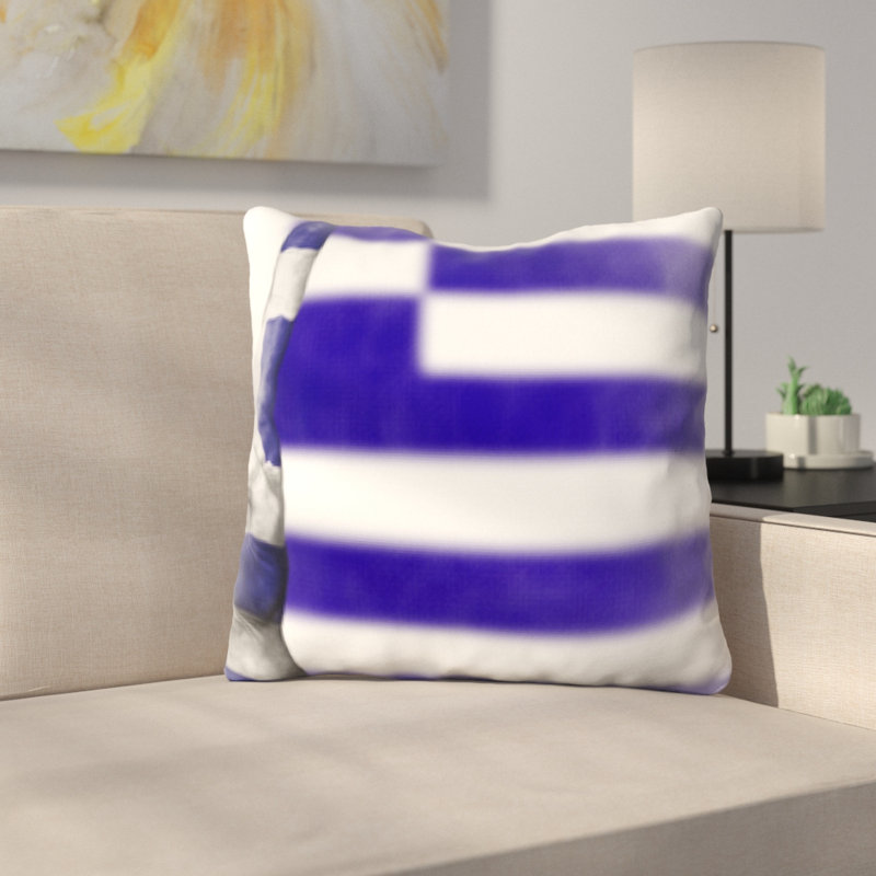Coussin en drapeau grèce bernes