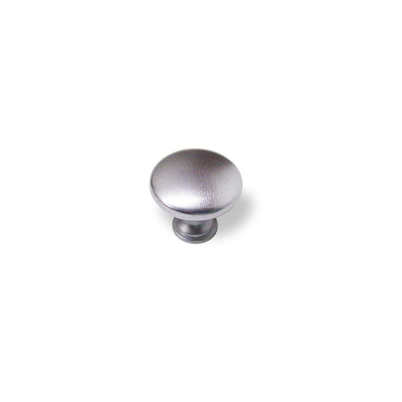 Mushroom Knob, Brushed Chrome