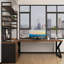 Solid Wood L-Shaped Desk with Integrated Bookshelf-1533183867